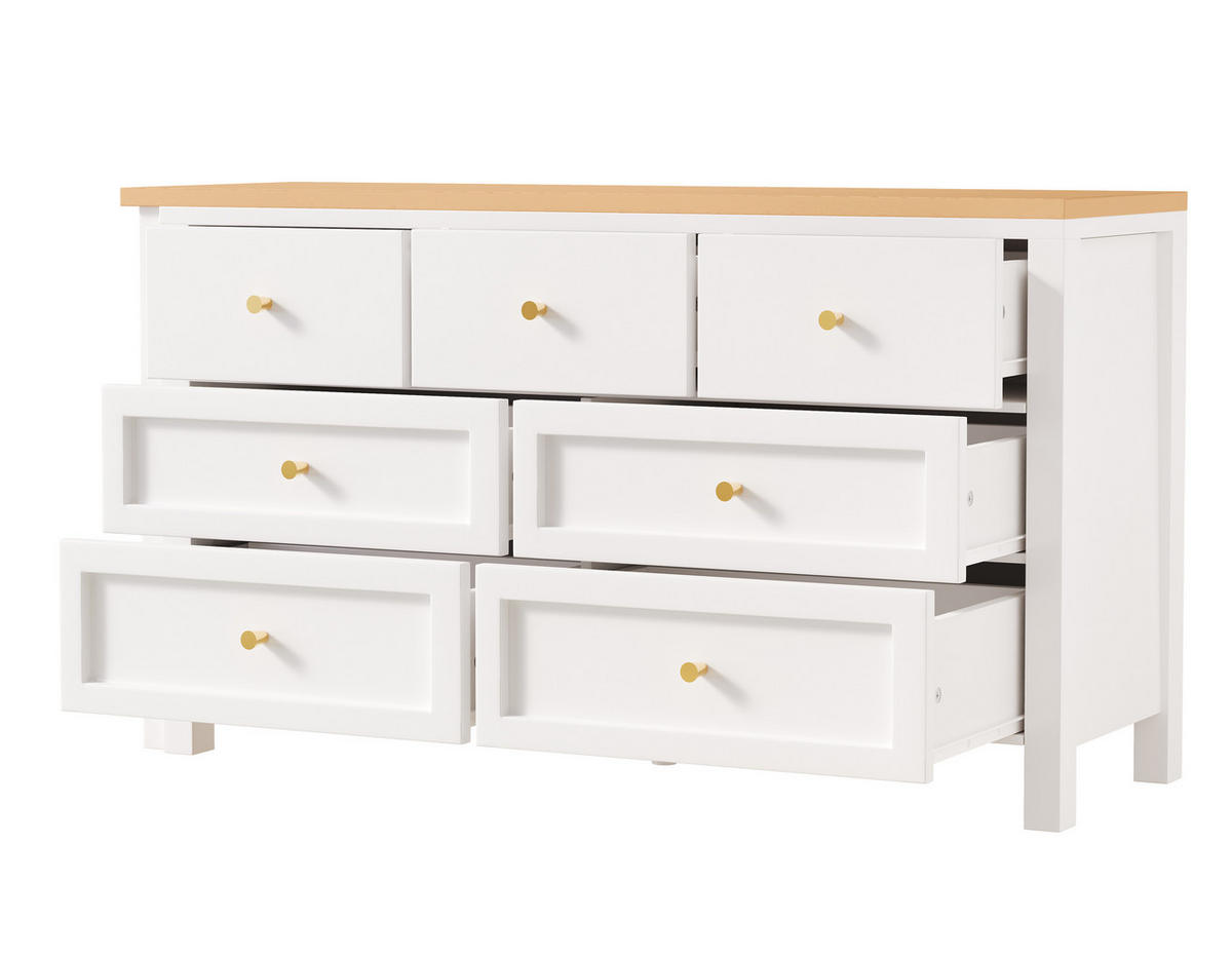 BÜROTISCH mit Schubladen und Aufbewahrung – Weiß Holzoptik - Weiß, Holzwerkstoff (40/120/70cm) - Urban Meuble