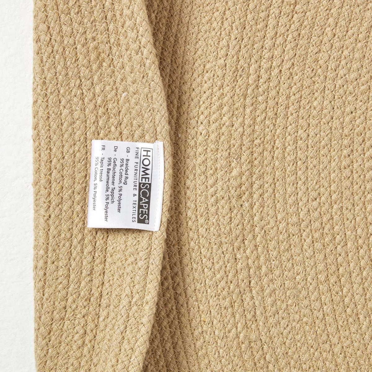 TEPPICH geflochten rund 120 cm - Beige, Textil (120/120cm) - Homescapes