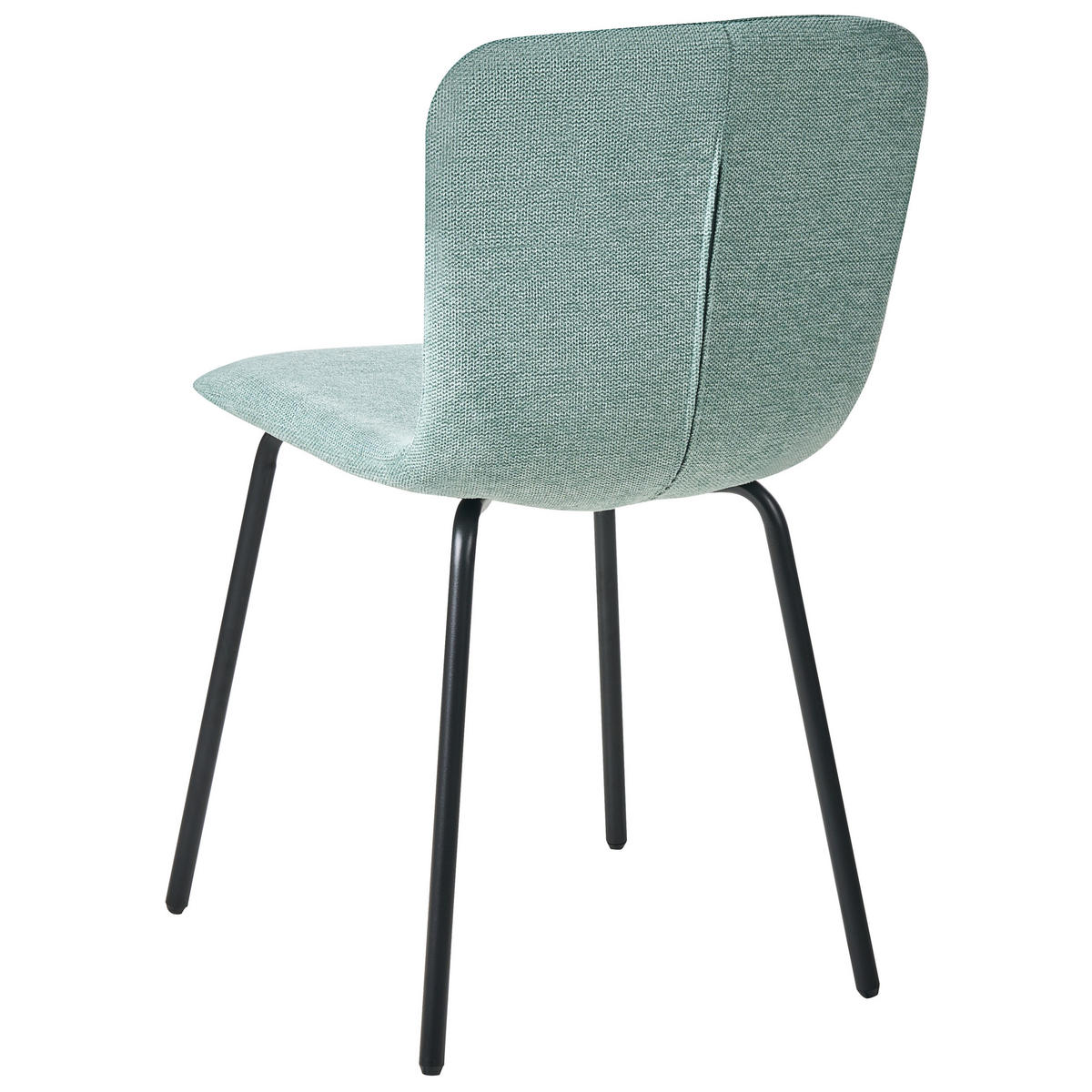 ESSZIMMERSTUHL 4er-Set Mintgrün Caldwell - Schwarz/Mintgrün, Textil (45/80/46cm) - Beliani