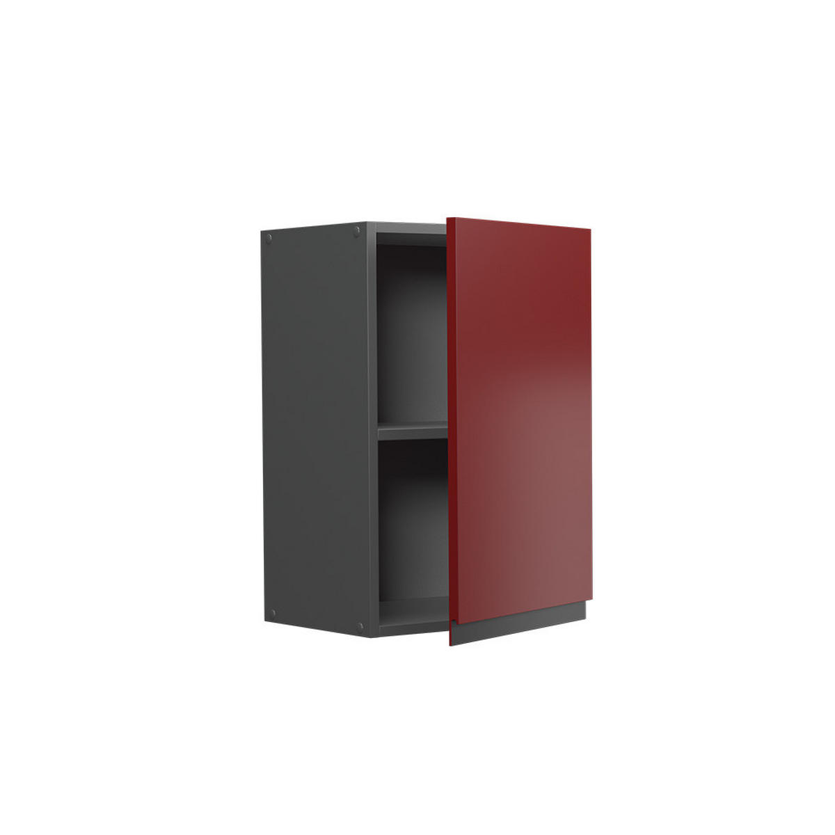 HÄNGESCHRANK R-Line Rot 40 cm J-Shape - Anthrazit/Rot, Holzwerkstoff (40/60/31cm) - Vicco