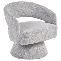 DREHSESSEL Grau Eidal - Grau, Textil (68/71/68cm) - Beliani