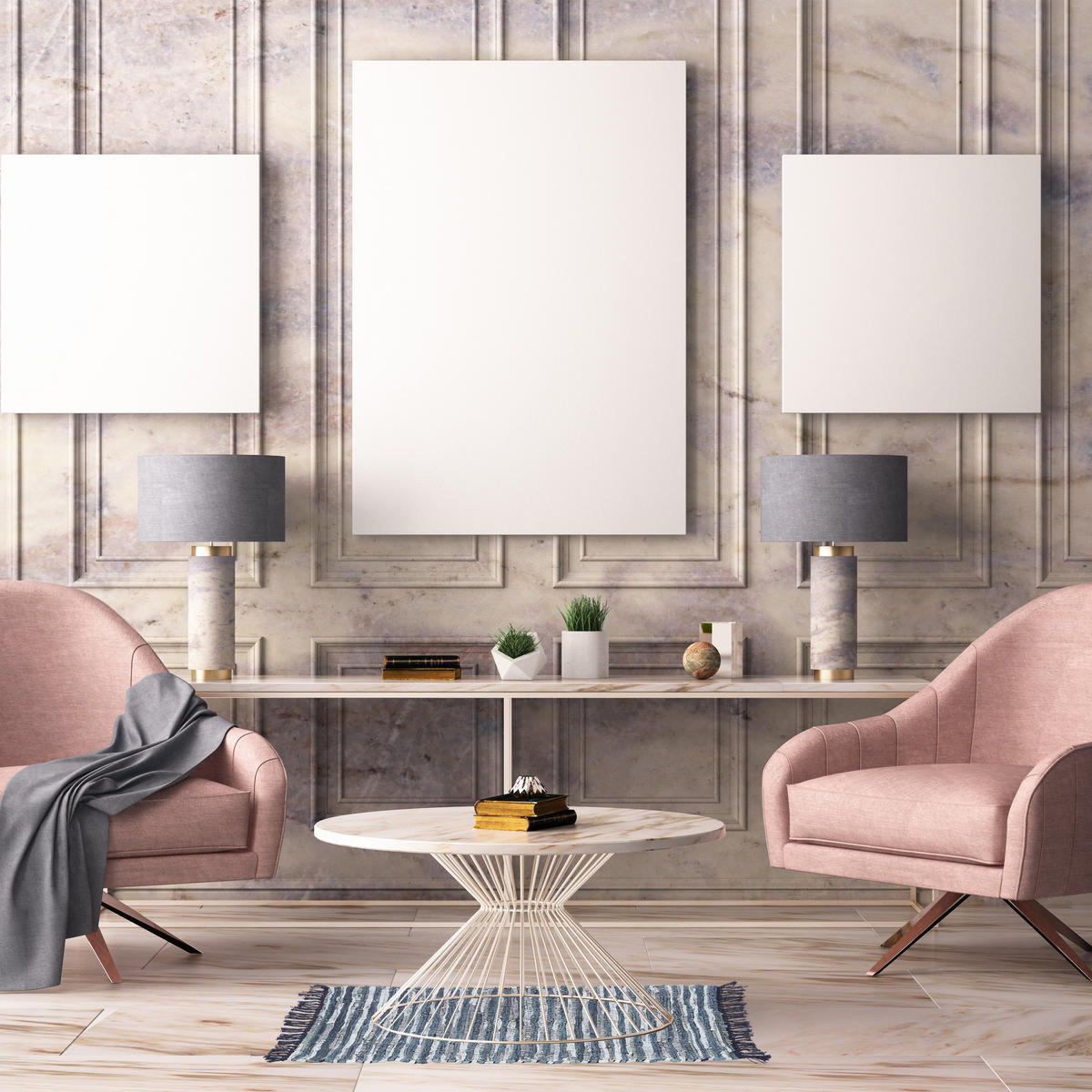 FLICKENTEPPICH - Grau, Leder/Textil (100/60cm) - Relaxdays