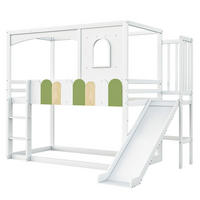 ETAGENBETT Modell Hausfenster Mehrfarbig - Weiß, Holz (90/200cm) - ComfortXL