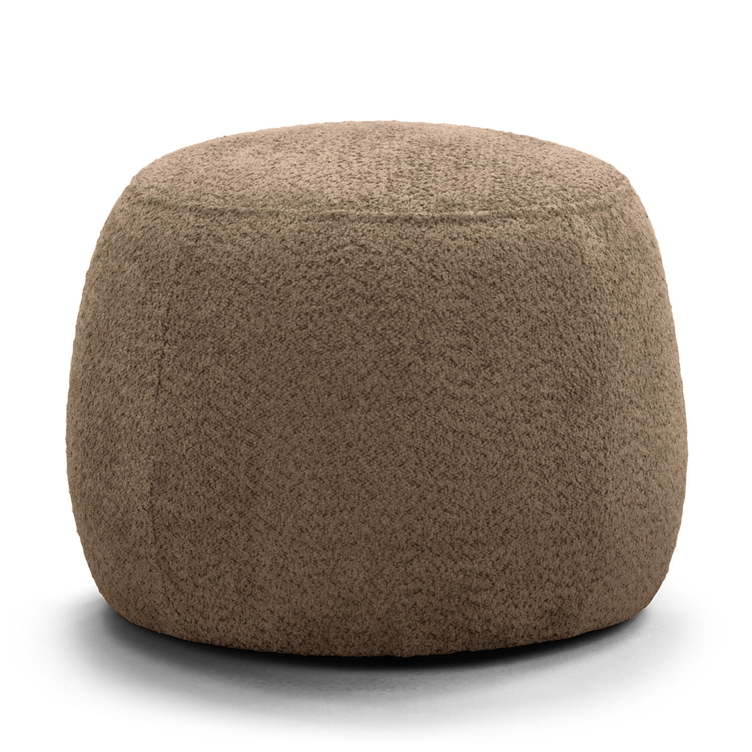 POLSTERHOCKER - Hellbraun/Schwarz, Textil (59/45/59cm) - home24