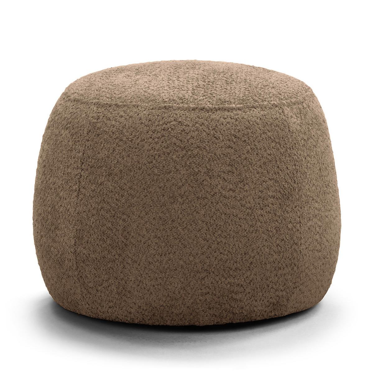 POLSTERHOCKER - Hellbraun/Schwarz, Textil (59/45/59cm) - home24