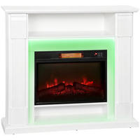 ELEKTROKAMIN Metall Spanplatte Weiß - Weiß, Metall (27/97/105cm) - HOMCOM