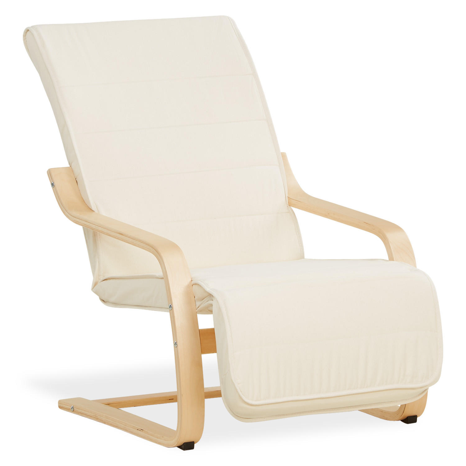 RELAXSESSEL natur mit Fußstütze - Naturfarben, Textil (66/94/62cm) - Homestyle4u