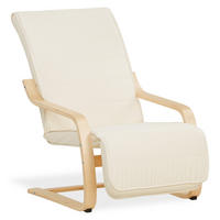 RELAXSESSEL natur mit Fußstütze - Naturfarben, Textil (66/94/62cm) - Homestyle4u