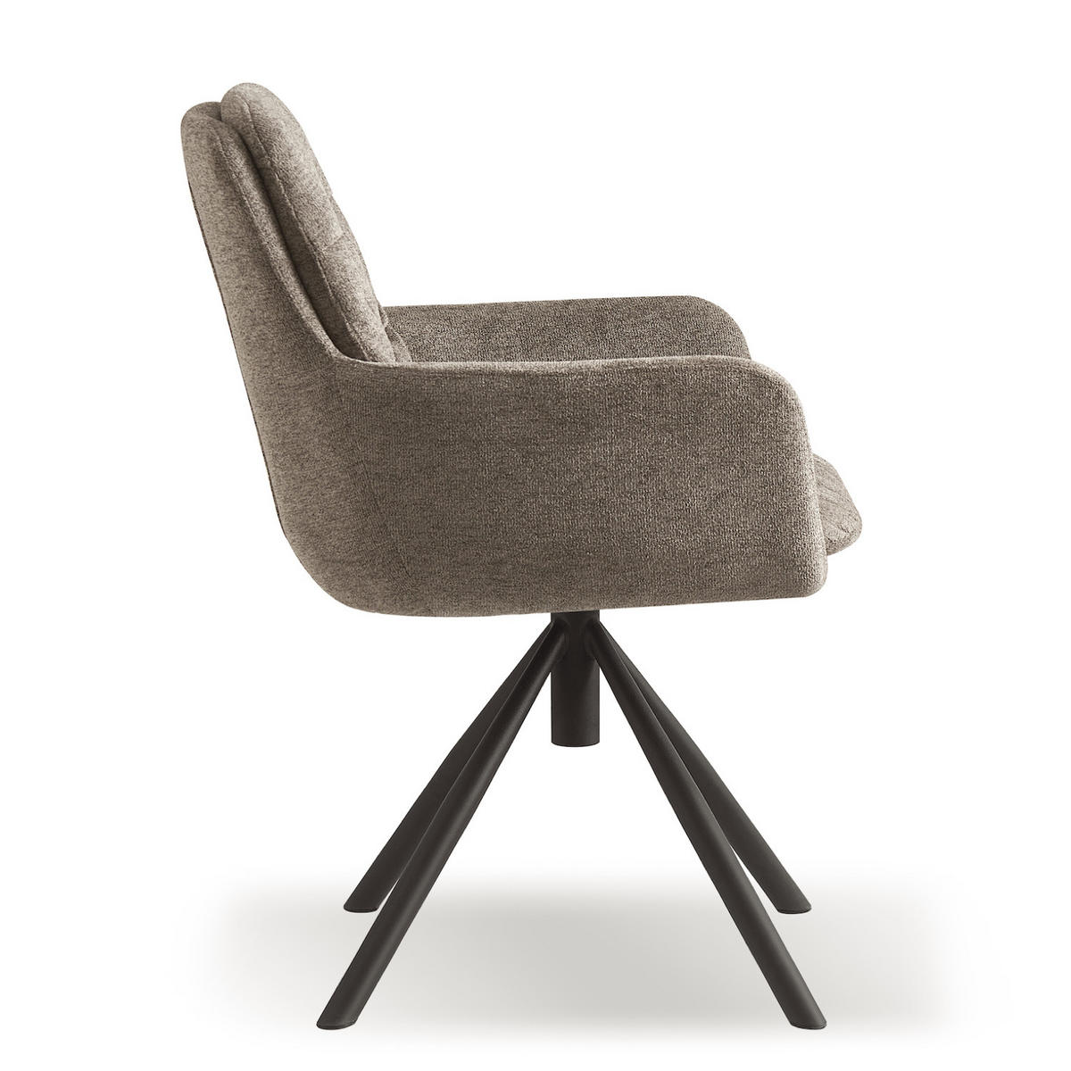 ARMLEHNSTUHL CAZAR Cappuccino - Cappuccino, Textil/Metall (57/90/68cm) - B&D Home