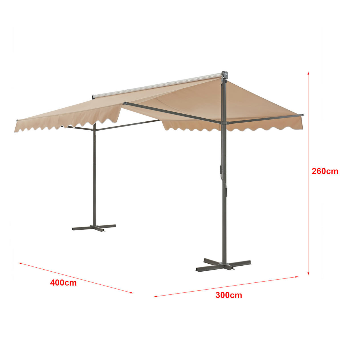 STANDMARKISE Selenizza - Sandfarben, Textil (400/260/300cm) - pro.tec