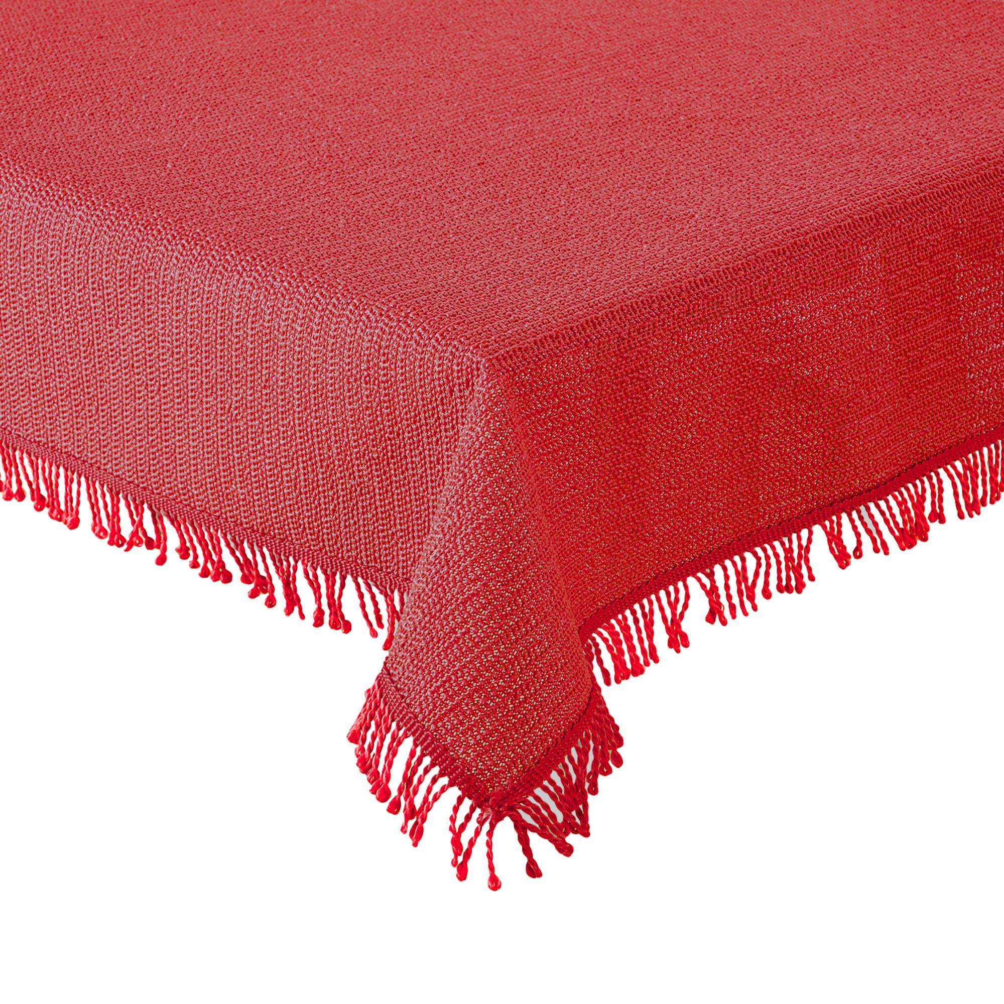 TISCHDECKE Gartentischdecke Rot 130x160 cm Weichschaum - Rot, Textil (130/160cm) - TiborTex