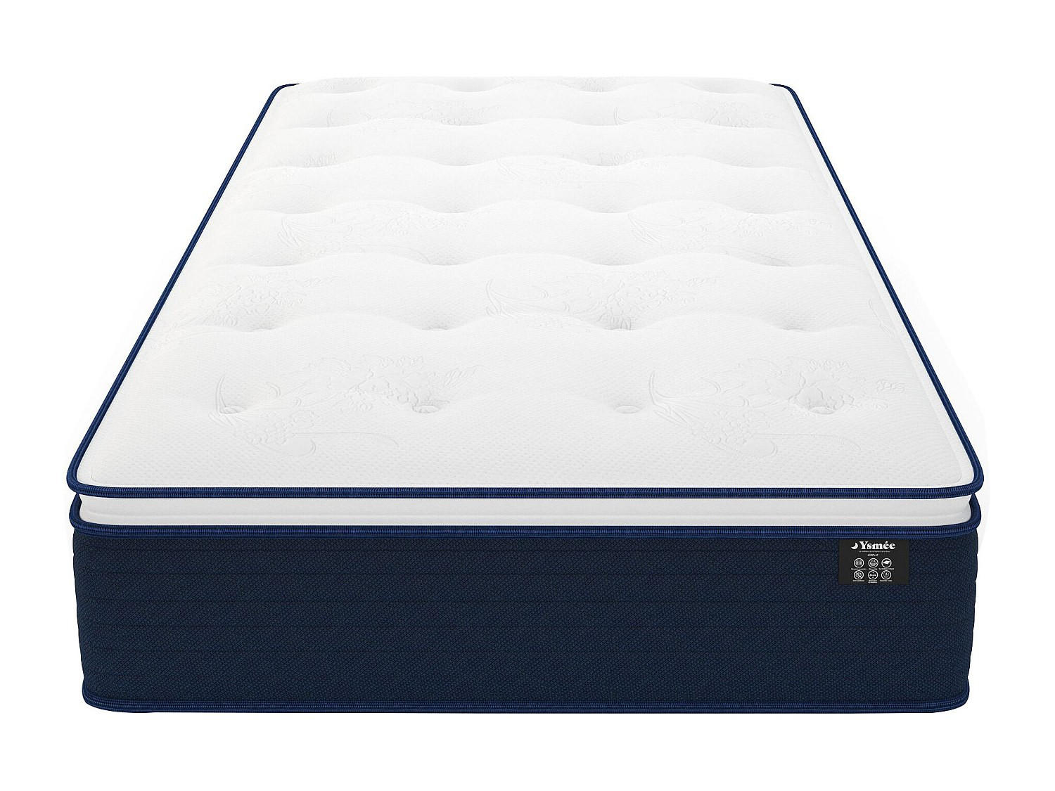 STANDARDMATRATZE - 1 Person - Stoff - Weiß - - Weiß, Textil (90/190cm) - Vente-Unique