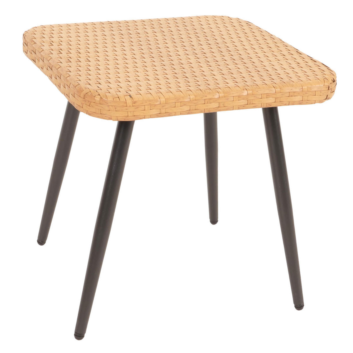 GARTEN-GARNITUR aus Poly-Rattan HxBxT 78x64x72cm Sitzhöhe 41cm Hellgrau - Hellgrau, Kunststoff - PROREGAL
