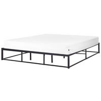 BETT mit Lattenrost 180x200 cm Schwarz Viry - Schwarz, Metall (180/200cm) - Beliani