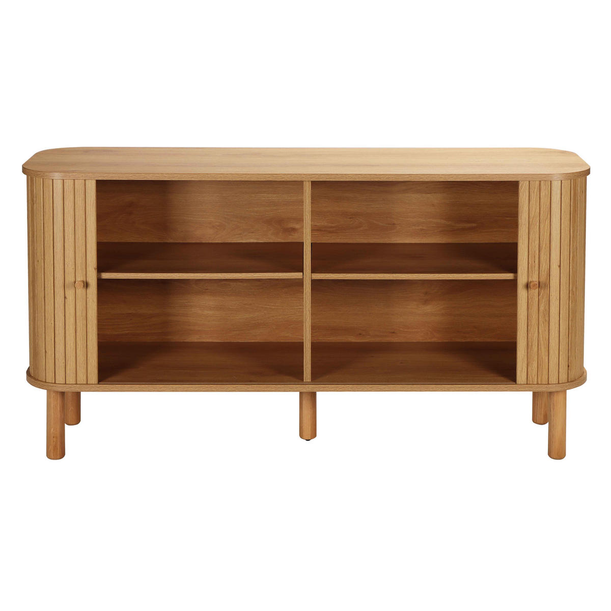 SIDEBOARD, helles Holzeffekt - Beige, Holz (40/76/140cm) - Oviala