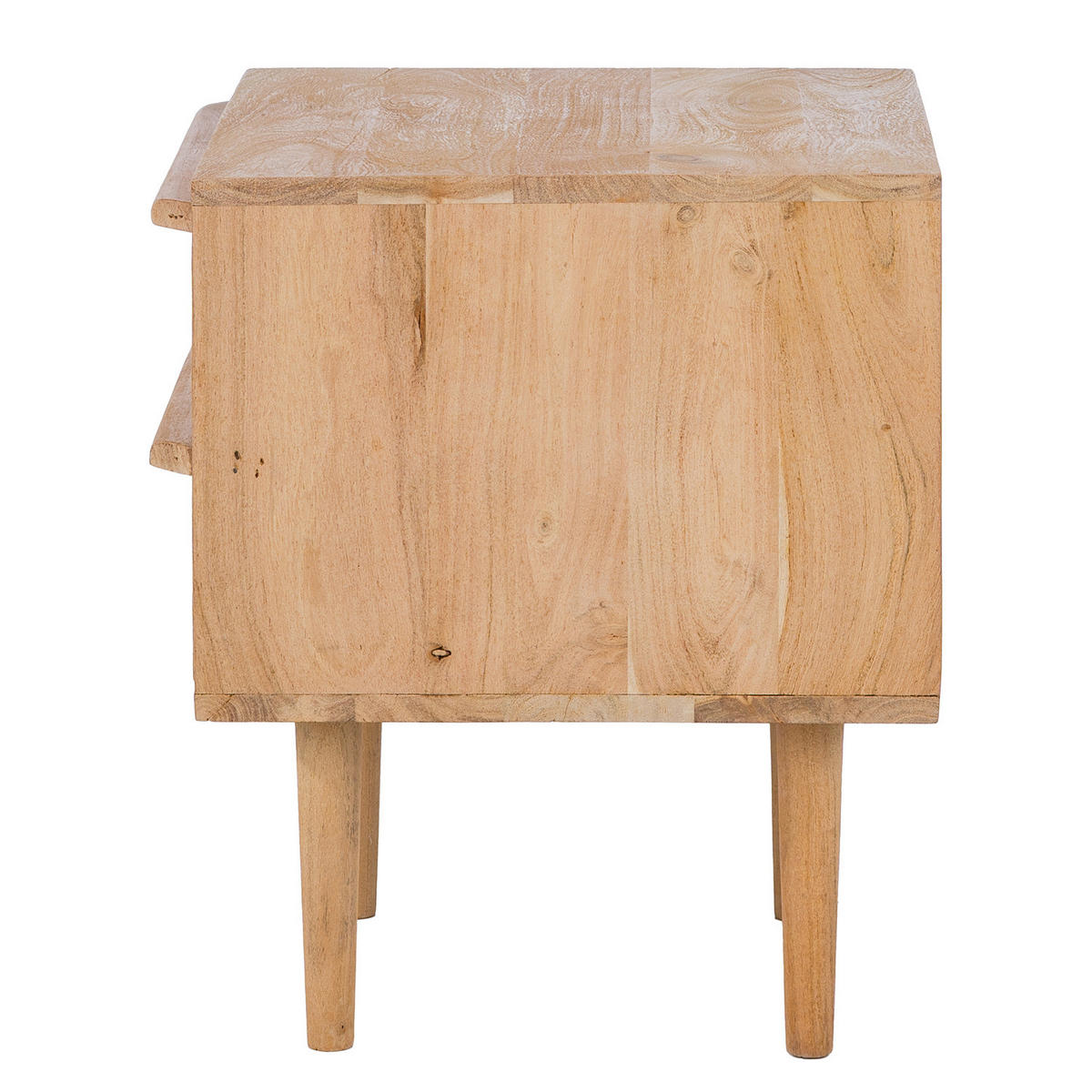 MASSIVE NACHTKOMMODE - Massivholz - Braun - Braun/Akaziefarben, Holz (40/50/40cm) - home24