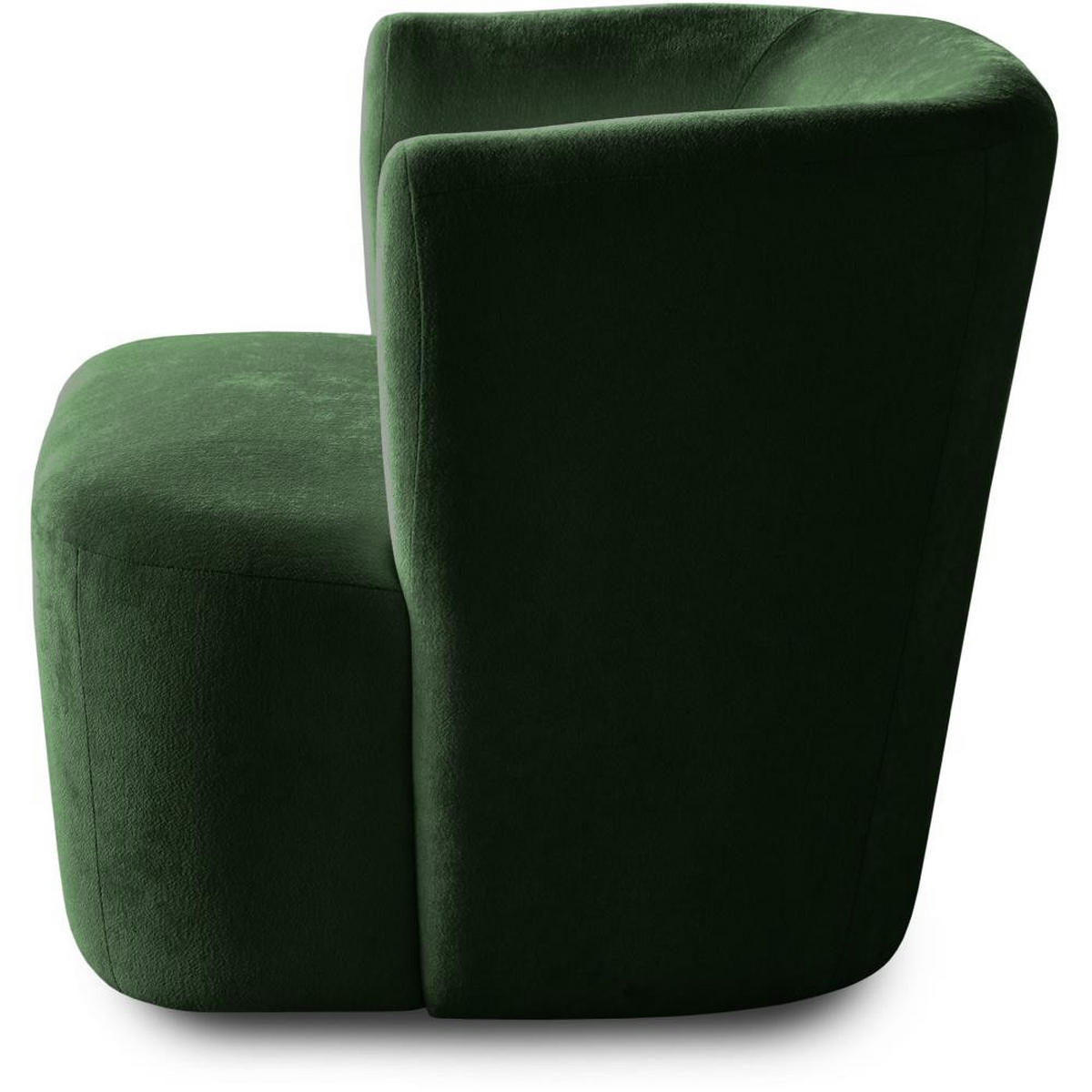 SESSEL Nori dunkelgrün velour - Dunkelgrün/Schwarz, Kunststoff/Textil (75/68/72cm) - Beautysofa