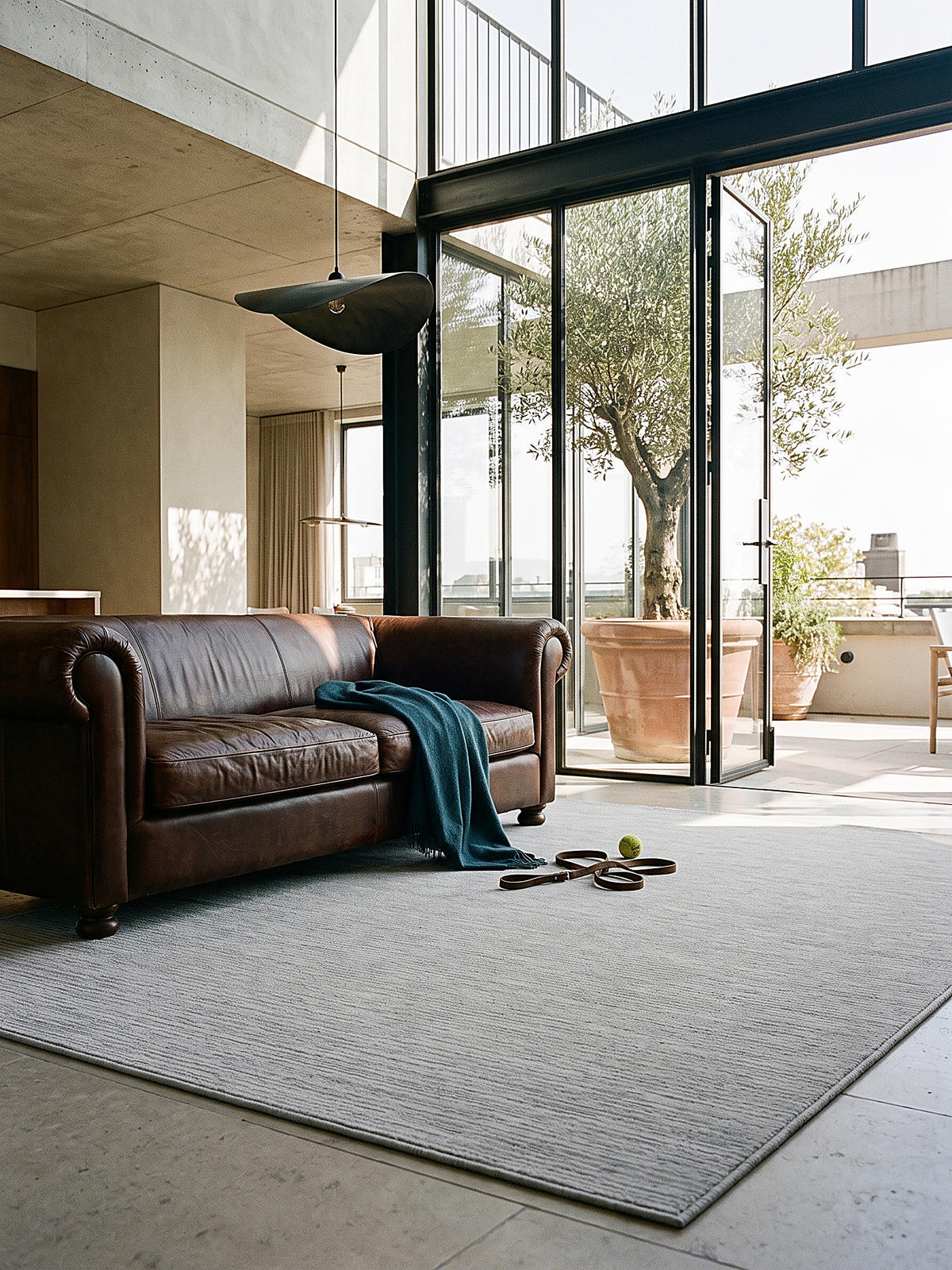 KURZFLORTEPPICH Streifen KASOS Polyester - Grau, Textil (200/290cm) - KADIMA DESIGN