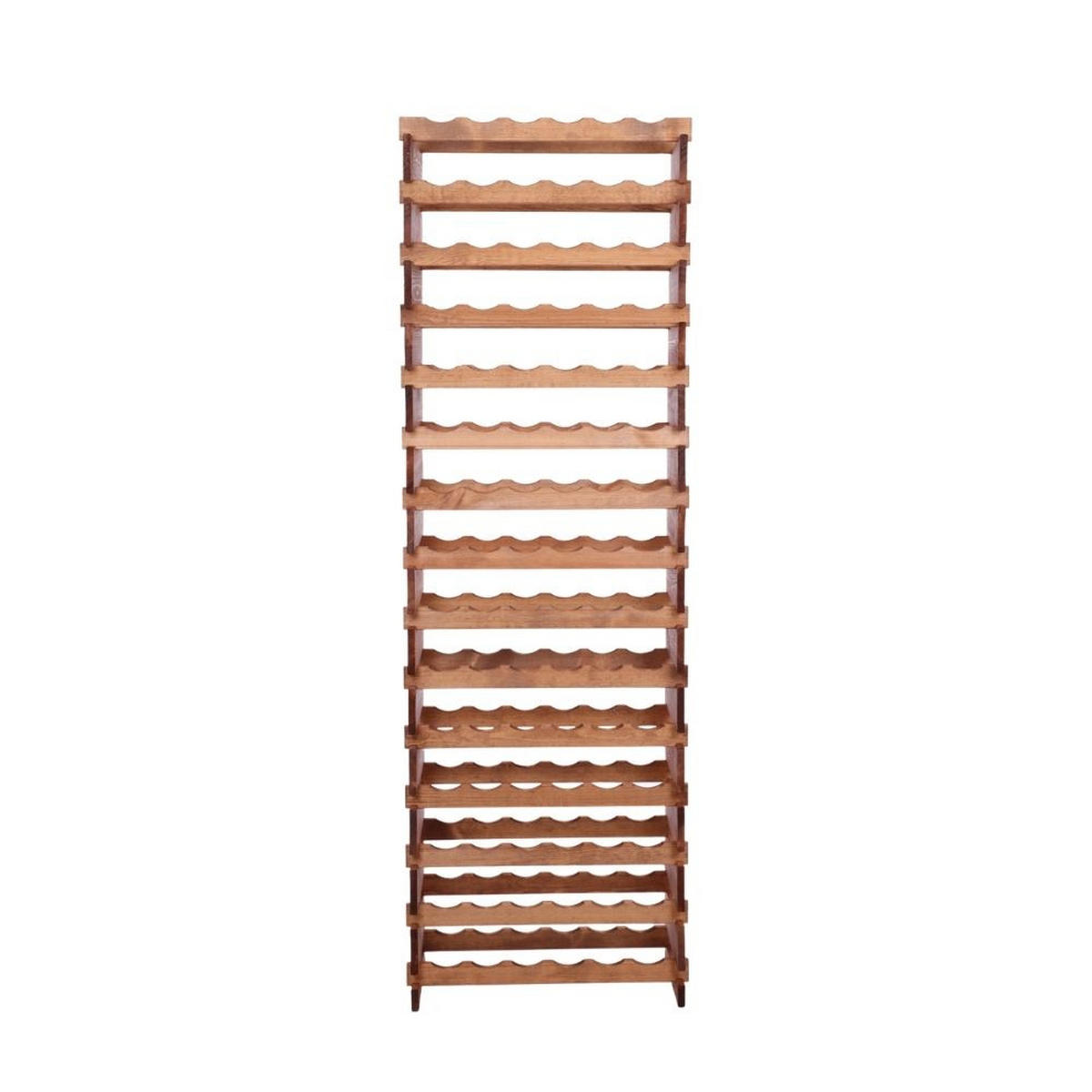 WEINREGAL VINOTECA FLEX PRO HxBxT 205x65x28cm 90 Flaschen auf 15 Ebenen Braun geölt - Braun, Holz (65/205/28cm) - PROREGAL