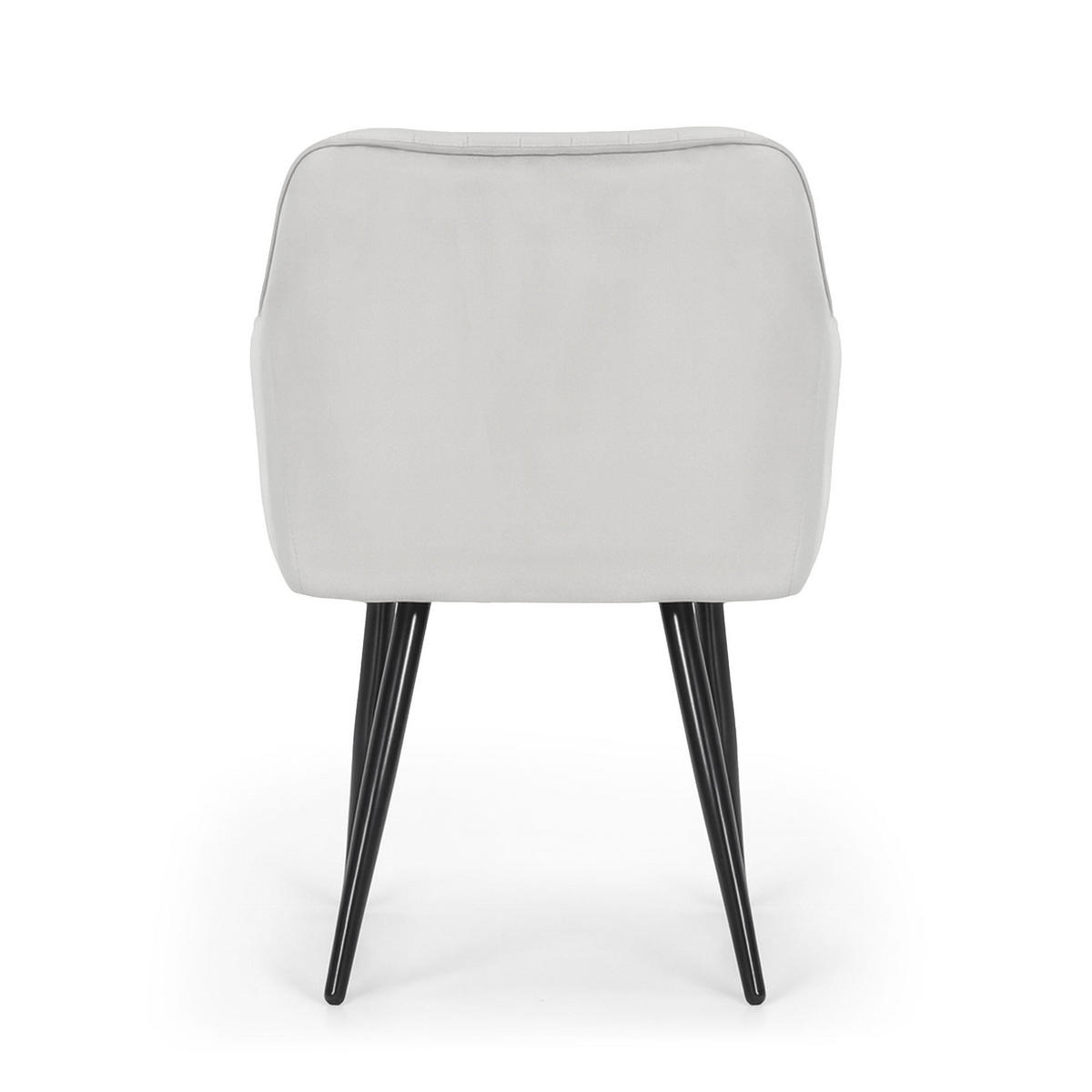 POLSTERSTUHL 4er Set, Metallbeine Grau, Schwarz 54,5/82/58 - Schwarz/Grau, Textil (55/82/58cm) - RAUMHIRSCH FURNITURE