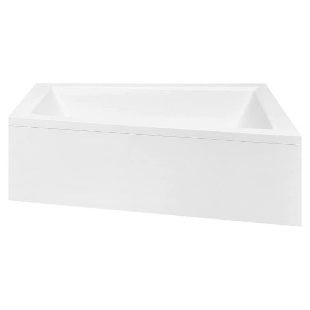 BADEWANNE Eckwanne INTIMA 170/125 Rechts mit Schürze Ablauf Füße - Weiß, Kunststoff (125/55.5/170cm) - bad land