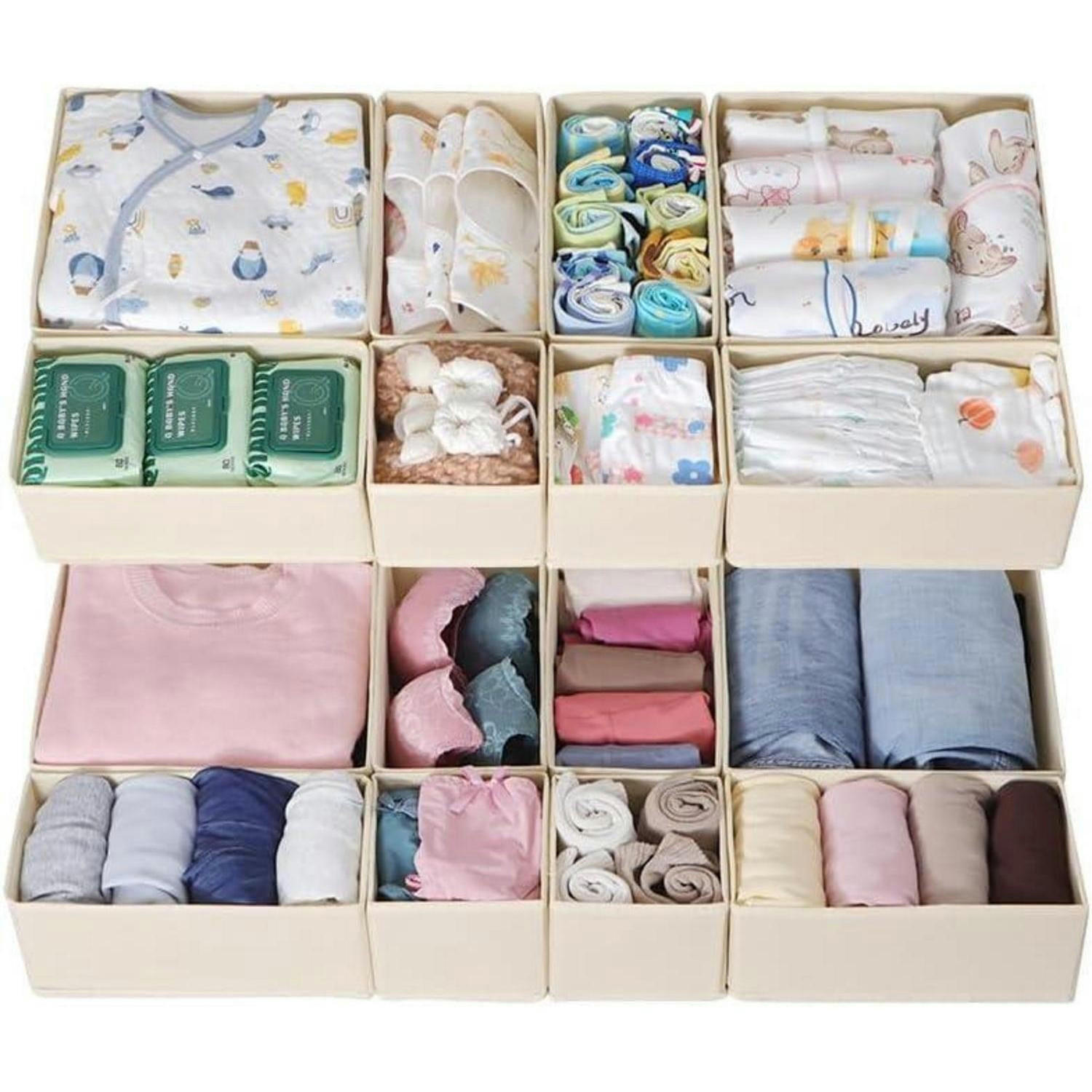 SCHUBLADEN Organizer 16er Set Beige - Beige, Textil (28/12/28cm)