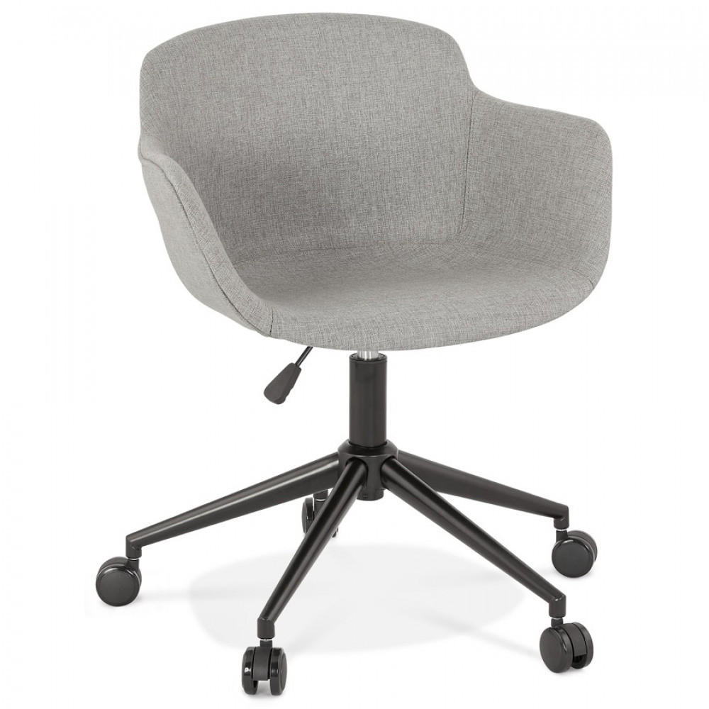 STUHL mit Armlehnen grau 59x80x54cm - Hellgrau/Schwarz, Textil/Metall (59/80/54cm) - AlterEgo