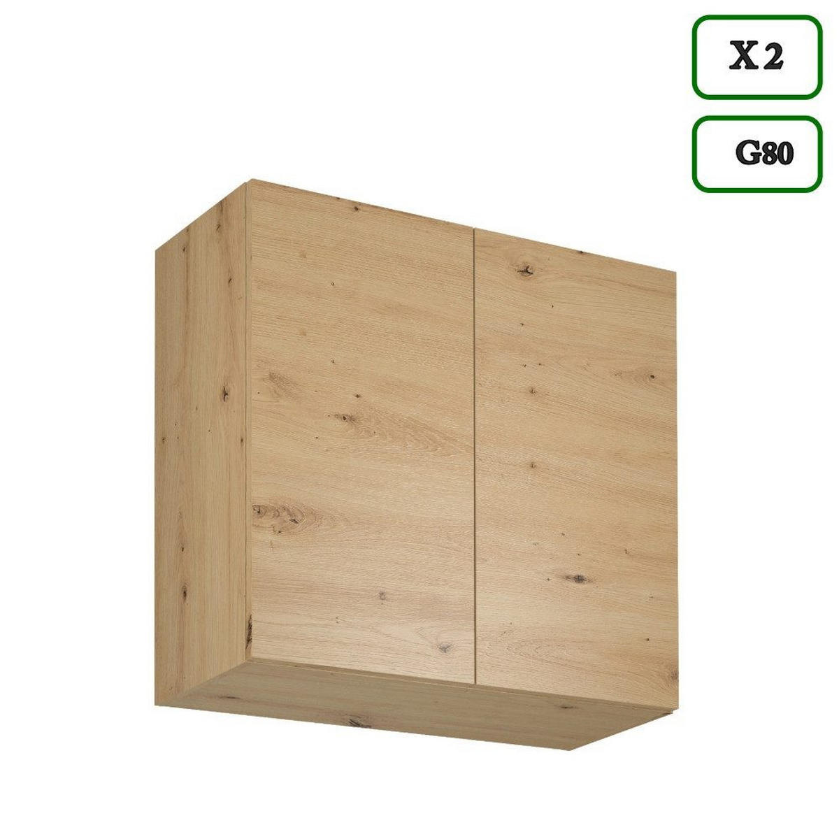 KÜCHENZEILE 260 cm – LangenK97-M260 - in Artisan Eiche/Grau - Schwarz/Eiche Artisan, Holzwerkstoff/Metall (260/212/52cm)