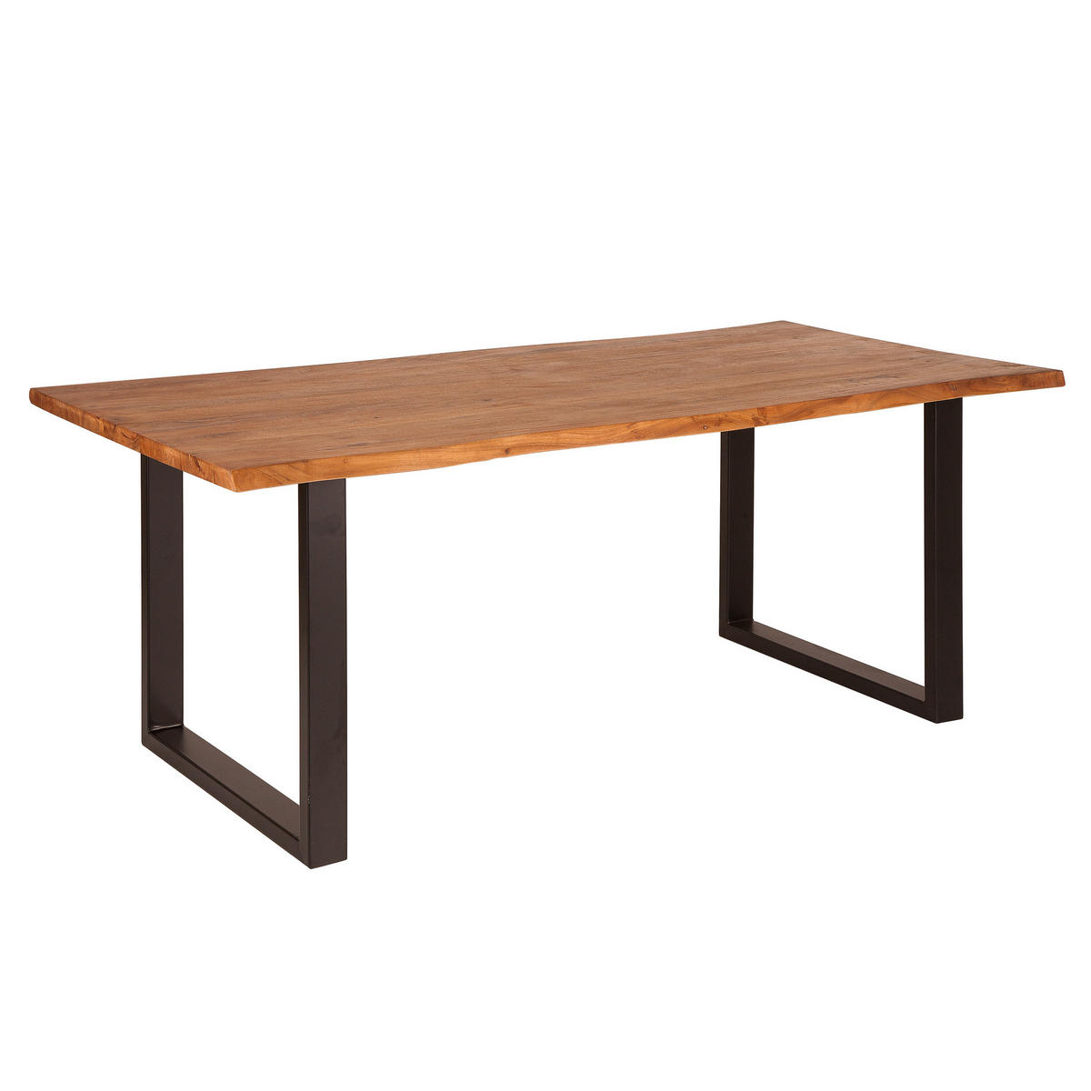 ESSTISCH MAMMUT Akazie 200cm - Schwarz/Braun, Holz/Metall (90/200/76cm) - riess-ambiente