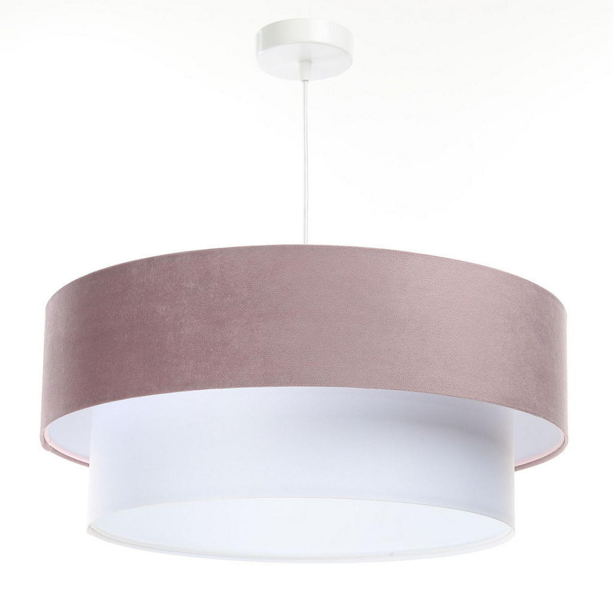 HÄNGELEUCHTE Rosa 60/20 cm - Pink/Weiß, Kunststoff (60/1/20cm) - ONZENO