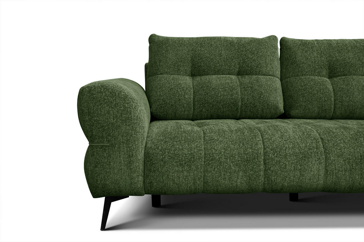 SOFA SALVINI 3-Sitzer, dunkelgrün - Dunkelgrün, Holz/Textil (237/88/99cm) - Courtois Laville