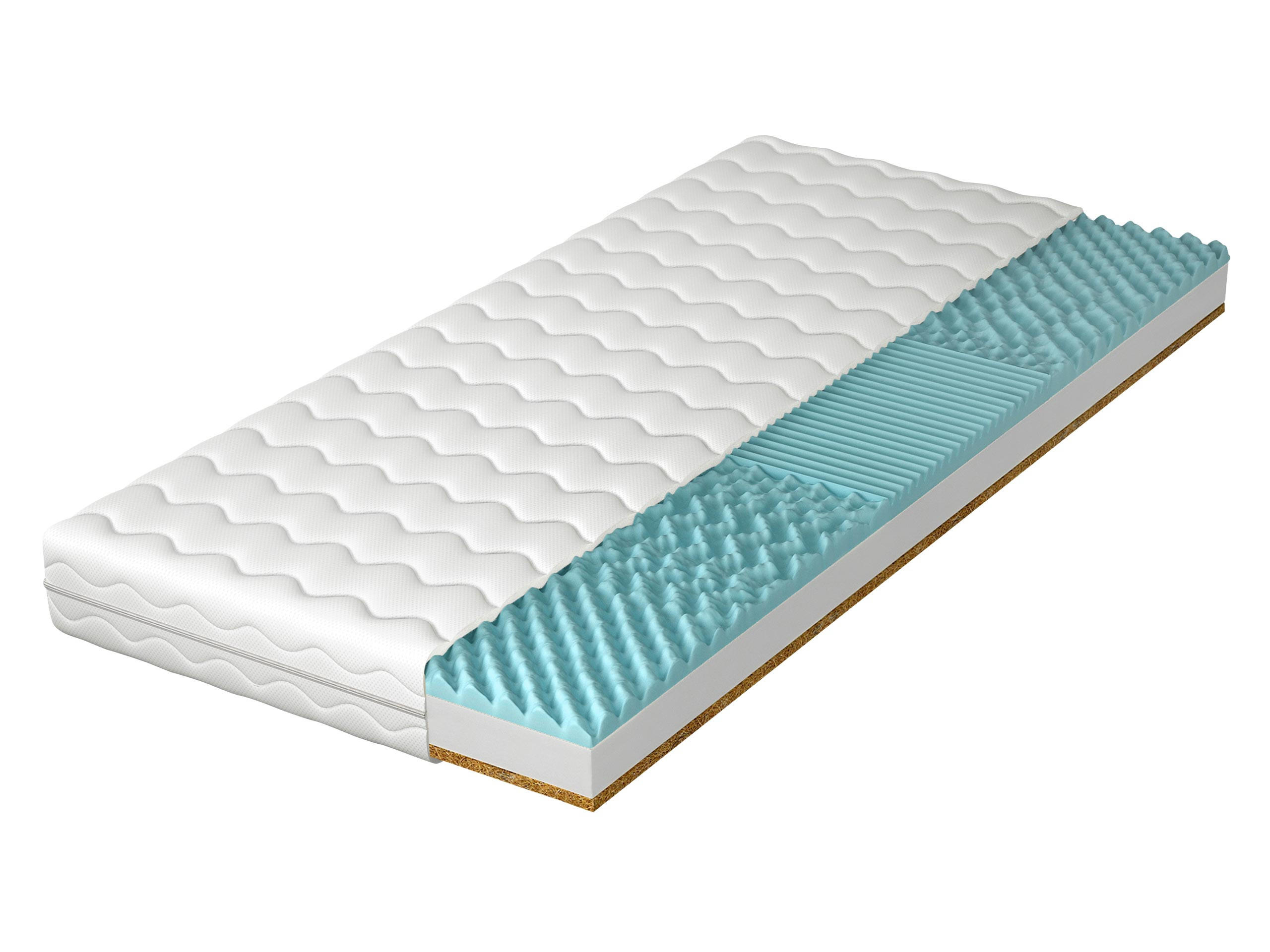 SCHAUMSTOFFMATRATZE Sonto 13 cm - Weiß, Textil (120/200cm) - MIRJAN24