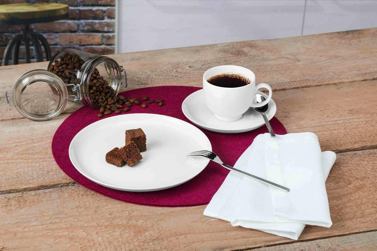KAFFEESERVICE Lido Weiß weiß 18er Set - Weiß, Keramik (24/18.1/43cm) - Seltmann Weiden