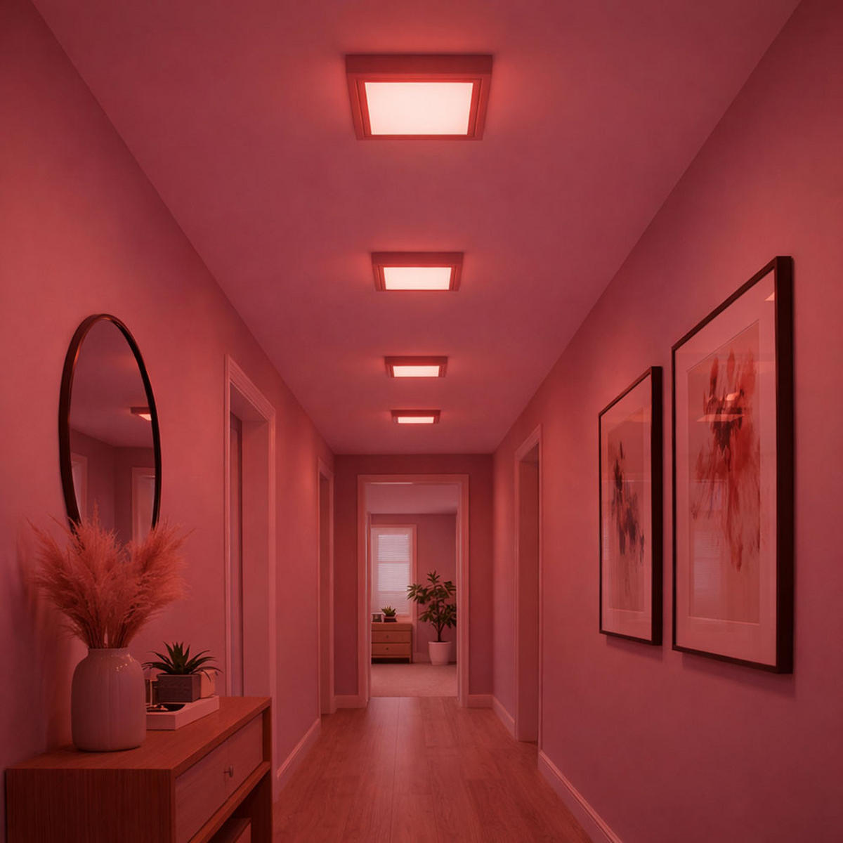 LED DECKENLEUCHTE Metall Silber - Silberfarben, Metall (22.5/22.5/3.5cm)