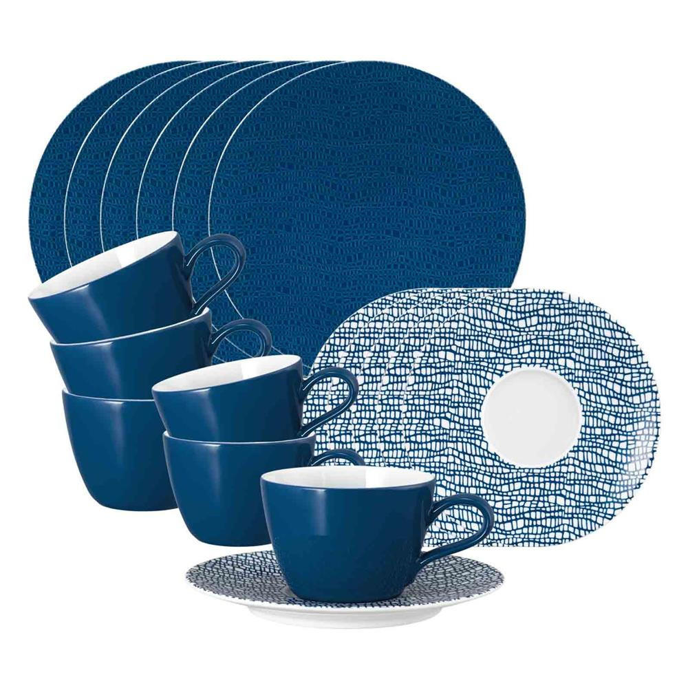 KAFFEESERVICE Life Fashion Classic Blue 18er Set - Blau, Keramik (2/2/2cm) - Seltmann Weiden