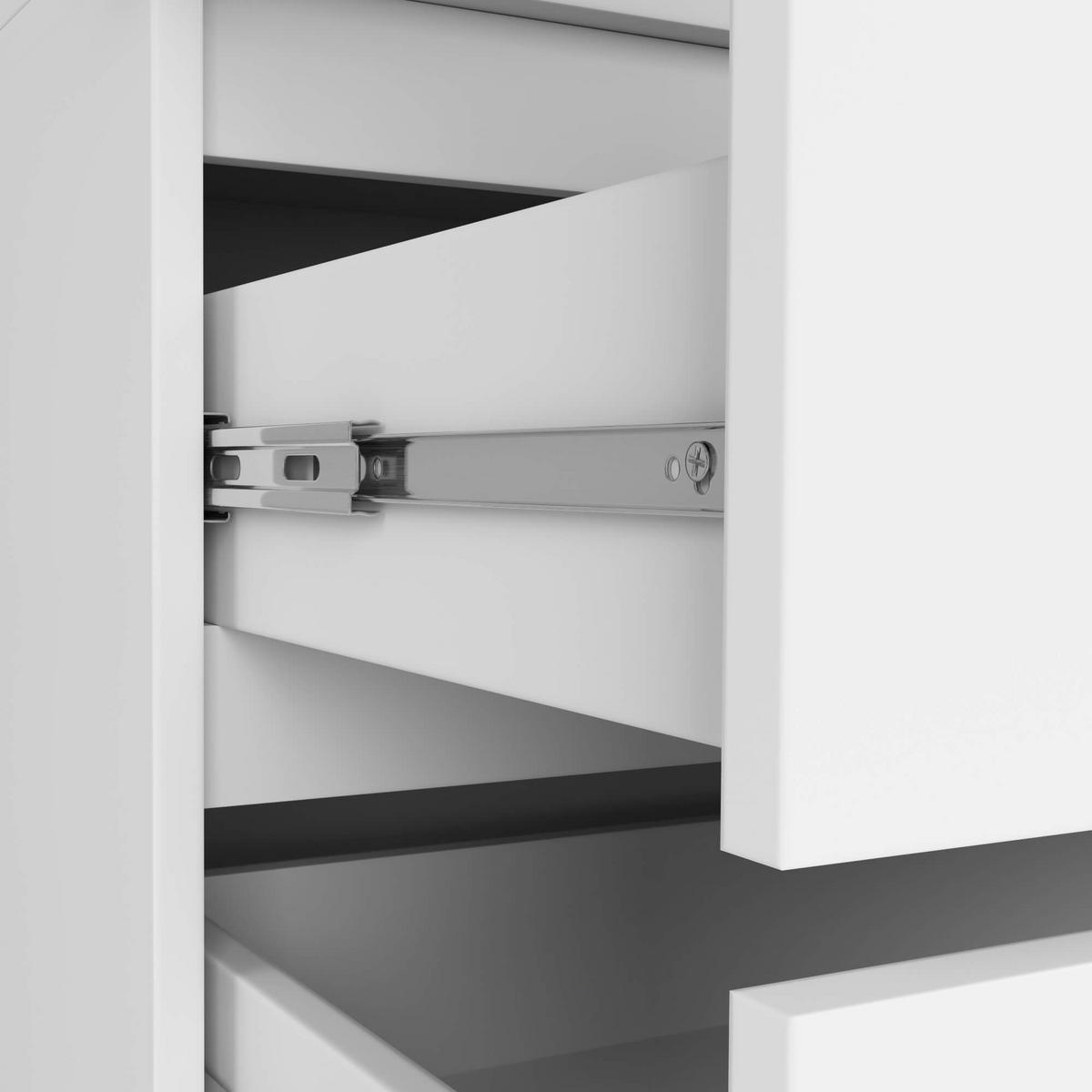 KLEIDERSCHRANK Weiß 234/90/51 - Weiß, Holzwerkstoff (90/234/51cm) - RAUMHIRSCH FURNITURE