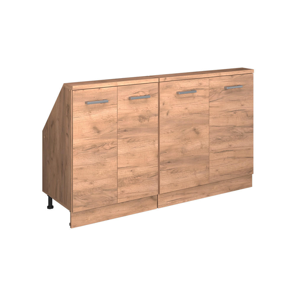 K&Ouml;KSSK&Aring;P F&Ouml;R SLUTTANDE TAK R-Line Goldkraft ek 140 cm Set om 2 Honungsek, Honungsek 83.8/140/46 cm