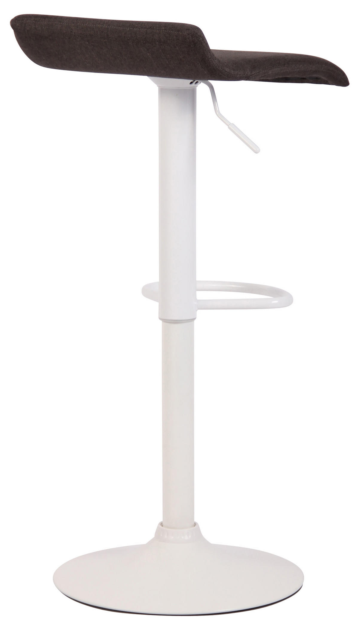 BARHOCKER Stoff dunkelgrau - Dunkelgrau/Weiß, Textil/Metall (36/63/39cm) - CLP