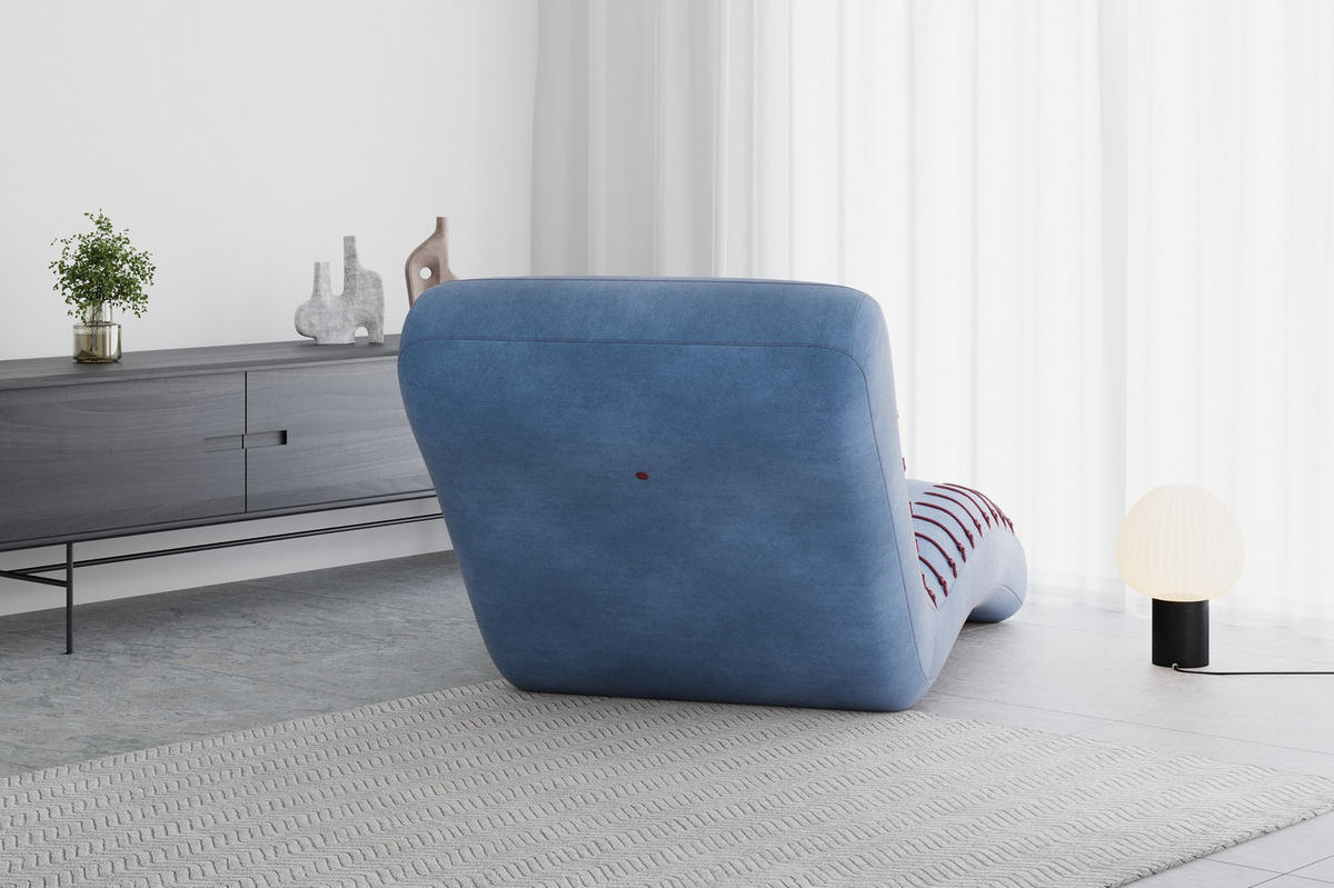 CHAISELONGUE SPLINE - Blau, Holzwerkstoff (83/80/172cm) - Möblo