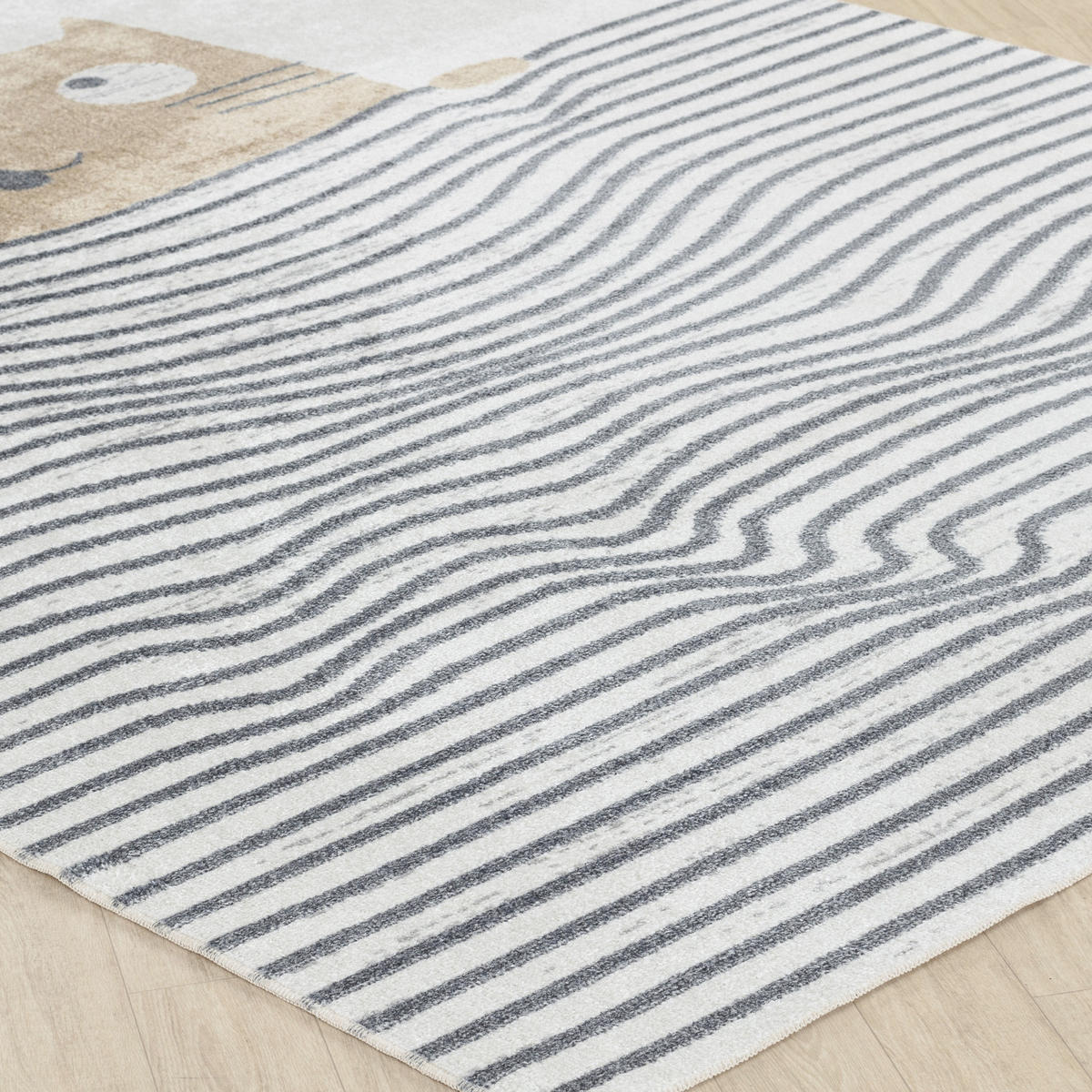 KINDERTEPPICH Maschinenwaschbar 120x170 cm Beige - Beige, Naturmaterialien/Textil (120/170cm) - LIVABLISS