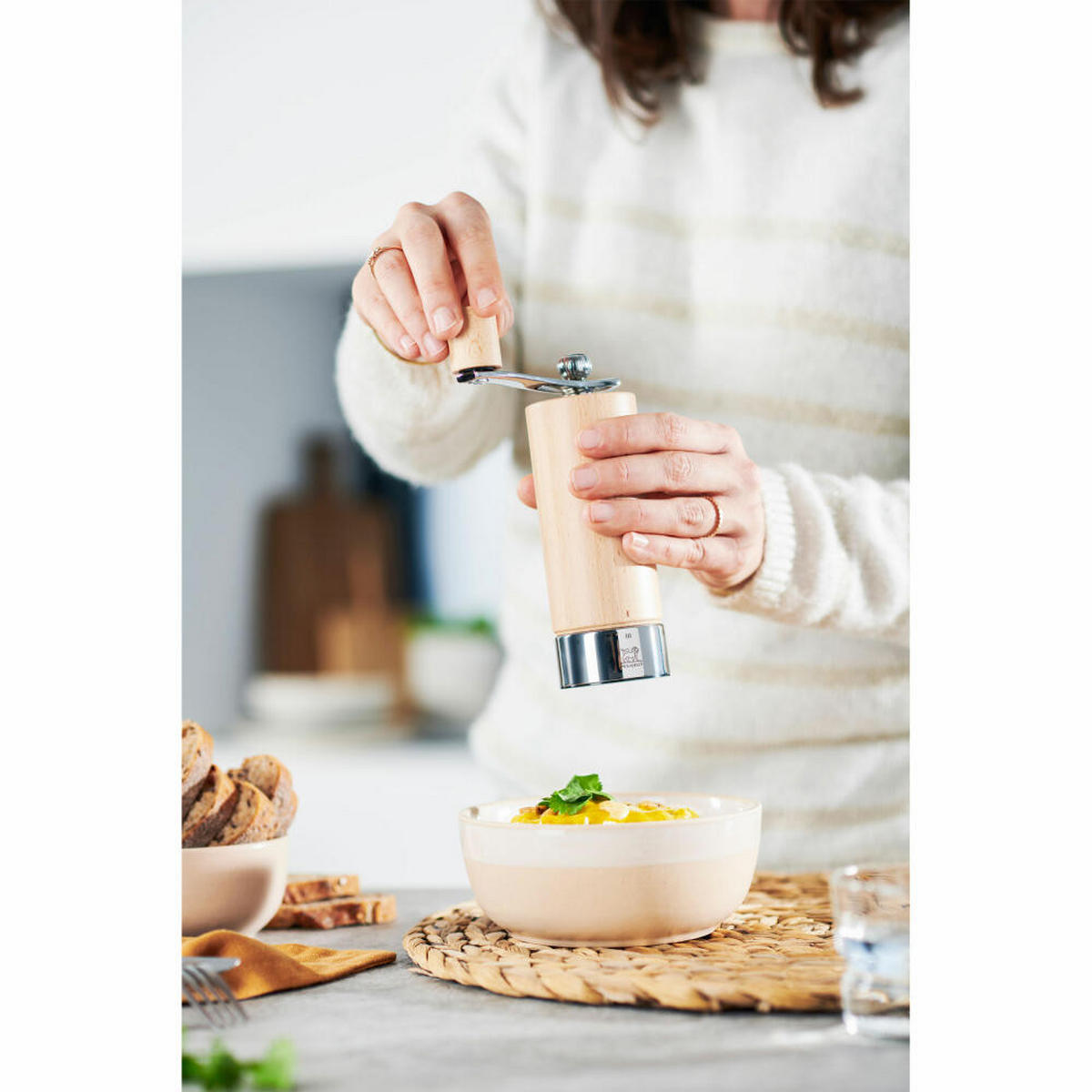 PFEFFERMÜHLE Isen uSelect 18cm Buchenholz Natur Stahlmahlwerk - Braun, Holz (5.4/18/5.4cm) - PEUGEOT