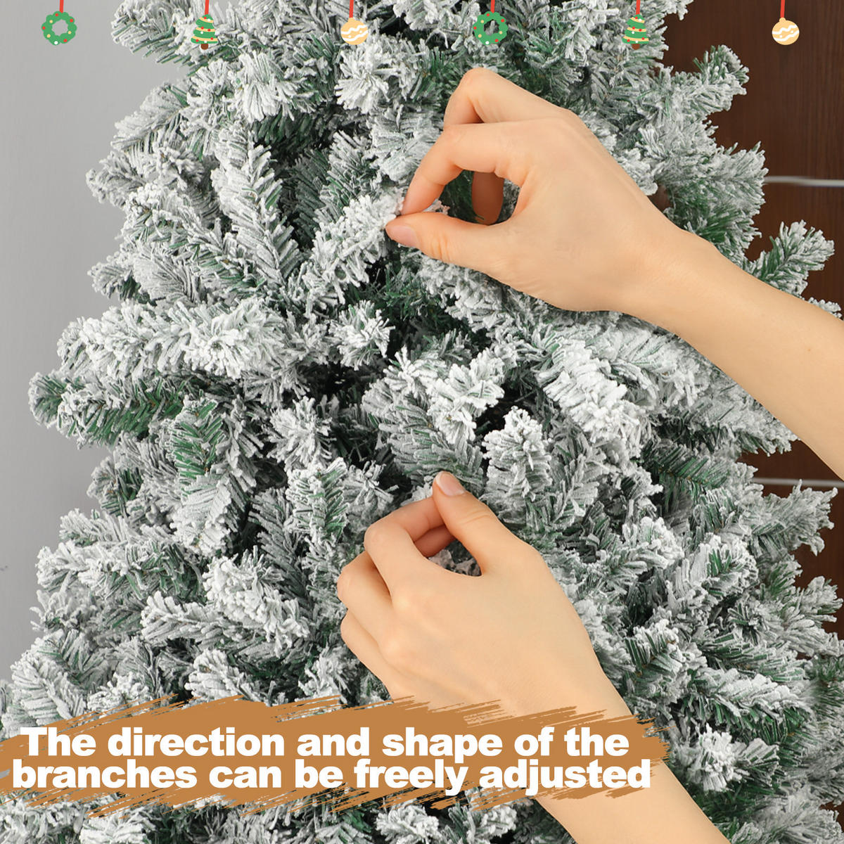 WEIHNACHTSBAUM Kaelthir 100/100/210 cm - Grün, Kunststoff (210cm) - ZMH