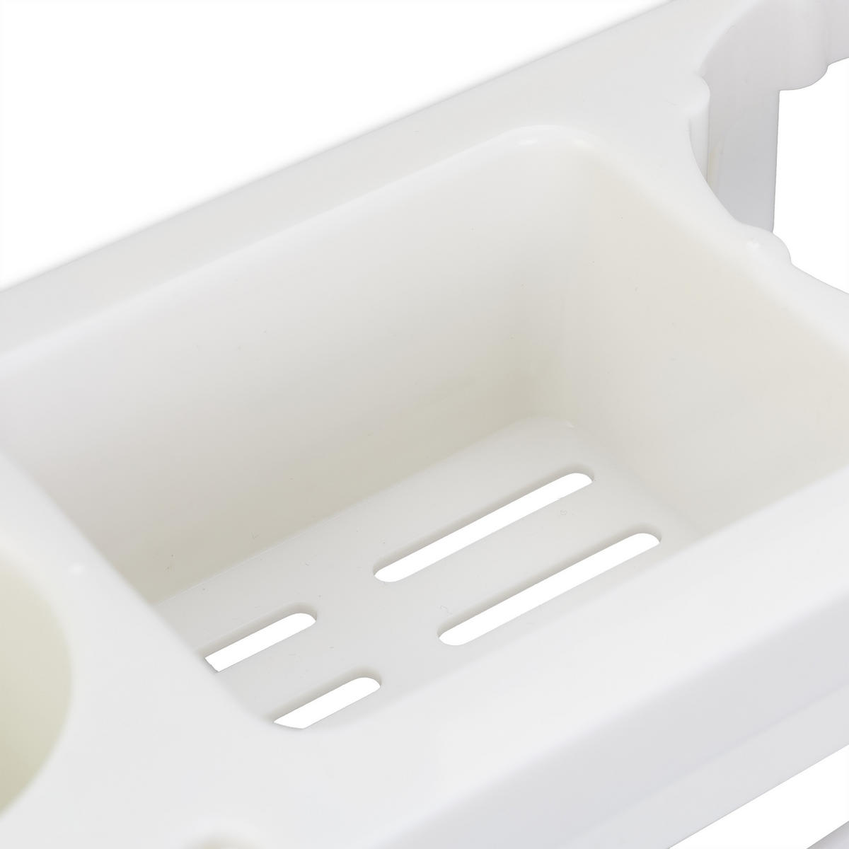 FÖHN-HALTERUNG - Weiß, Kunststoff (30/9/10.5cm) - Relaxdays