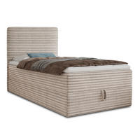 BOXBETT Mollo Mini - 80x200 - beige (Tilia 03, Cord) - Beige/Schwarz, Holz/Holzwerkstoff (80/200cm) - Sofnet
