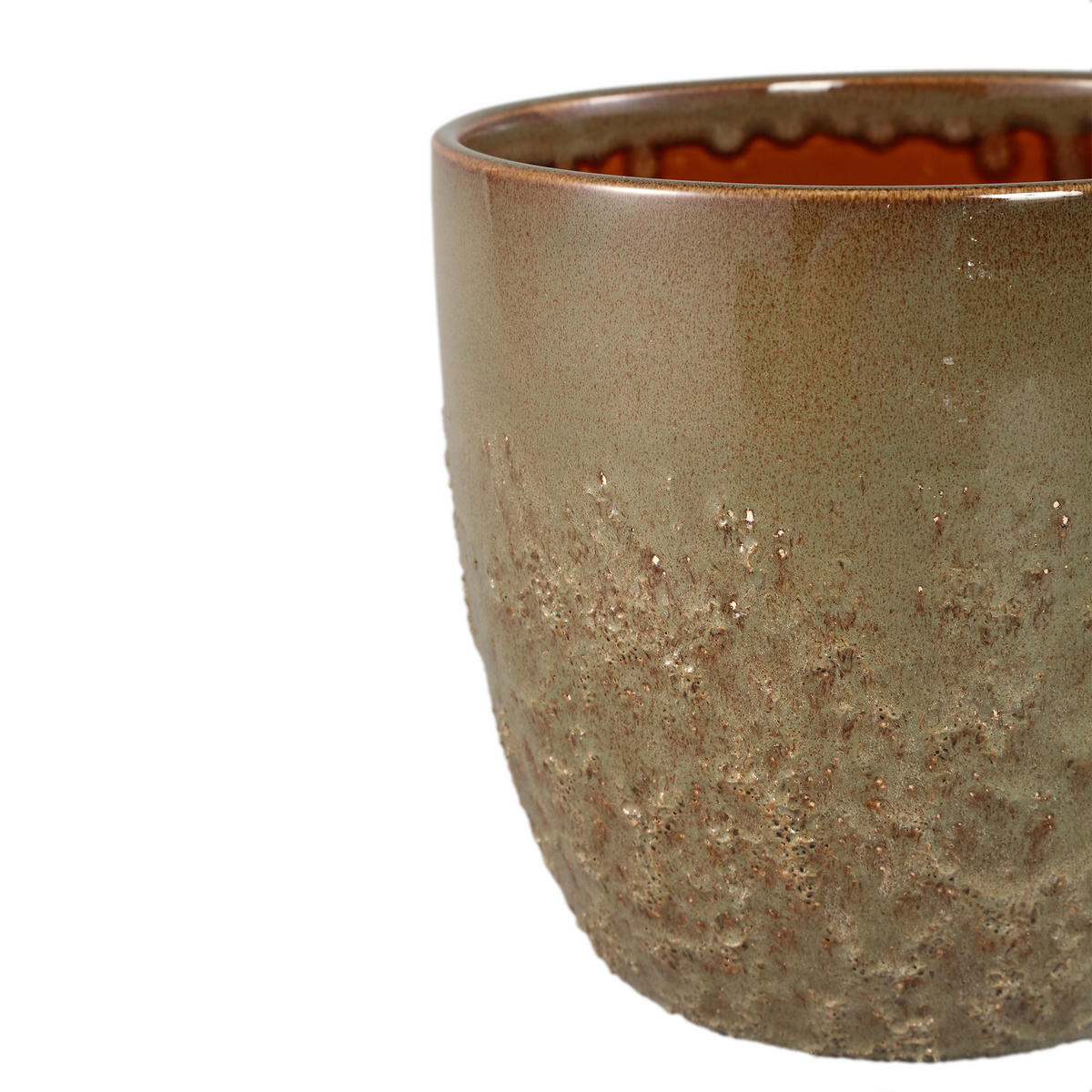 TOPF Harper Grün 20.5/20.5/18cm - Grün, Keramik (18cm) - PTMD Collection