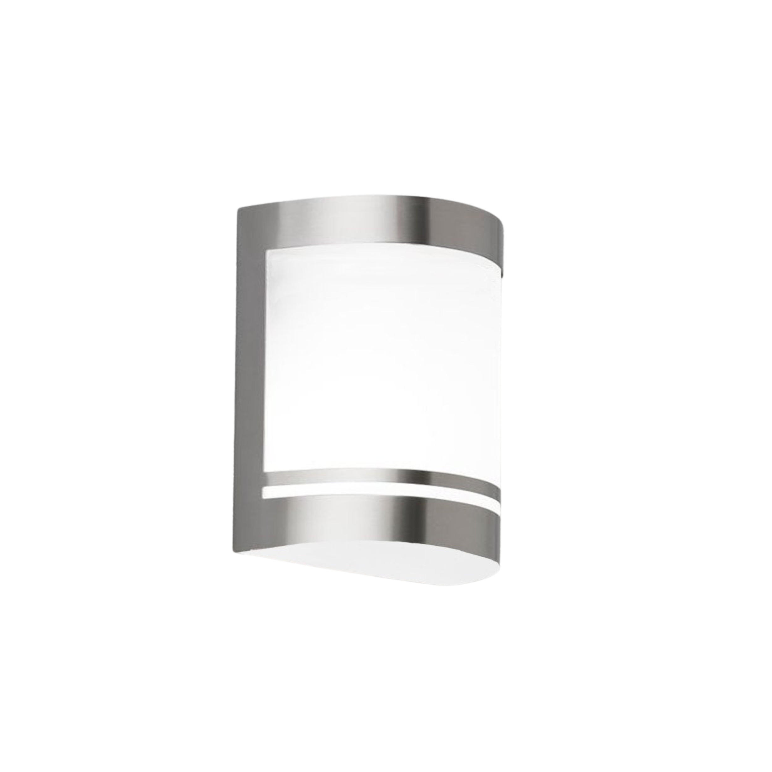 AUSSENWANDLEUCHTE KALA Edelstahl gebogen - Edelstahlfarben, Metall (16/20.8/9.2cm) - CGC Europe