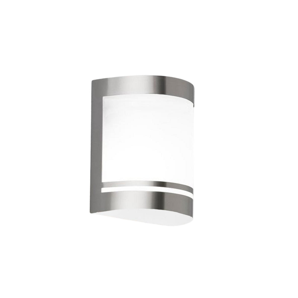 AUSSENWANDLEUCHTE KALA Edelstahl gebogen - Edelstahlfarben, Metall (16/20.8/9.2cm) - CGC Europe