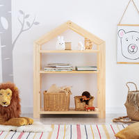 KNIHOVNA Leslie Přírodní dřevo - hnědá, dřevo (73/95/40cm) - Petits-meubles