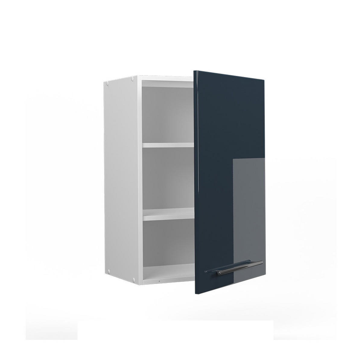 HÄNGESCHRANK Fame-Line Dunkelblau Hochglanz 50 cm - Weiß/Dunkelblau, Holzwerkstoff (50/72/34.1cm) - Vicco