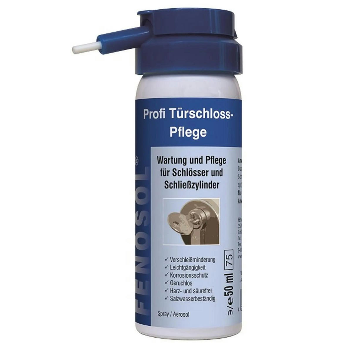 ZUBEHÖR Türschlosspflege Profi, 50 ml, nicht fettend - Braun, Metall (1/1/1cm) - Fenoplast